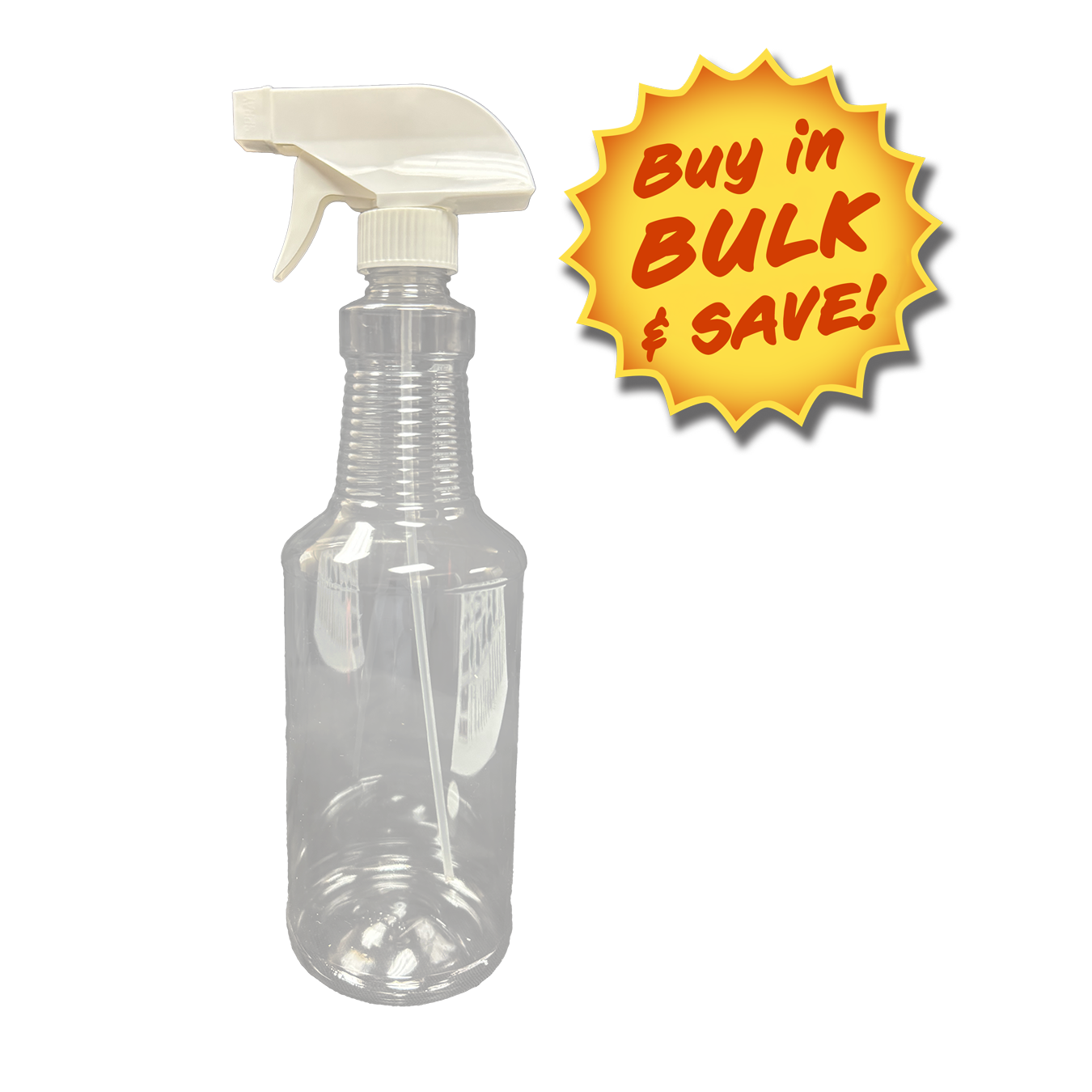 32 fl oz/473 PET Clear Carafe Bottle 28/400 with trigger sprayer