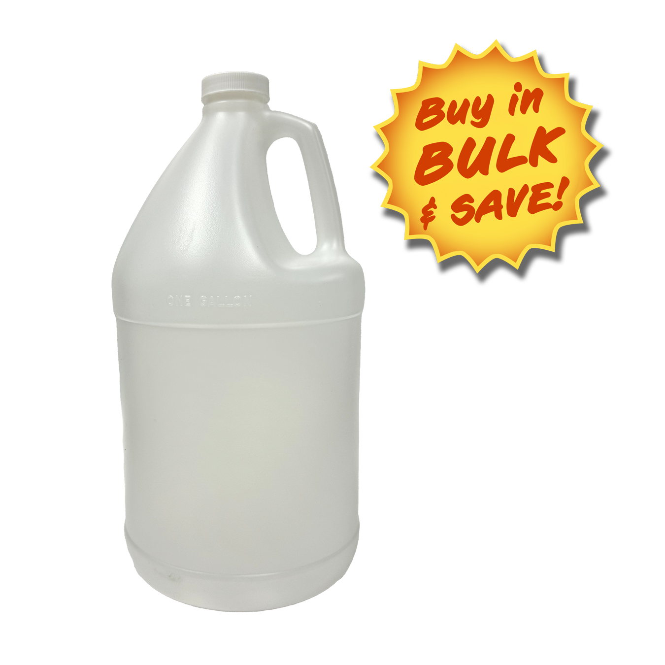 1 US gal/3.79 L Bottle w cap w/o pour spout