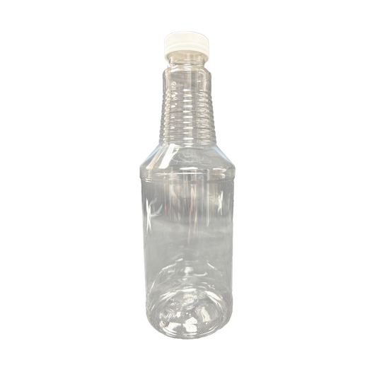 16 fl oz/473 mL Clear PET Carafe Bottle with Cap