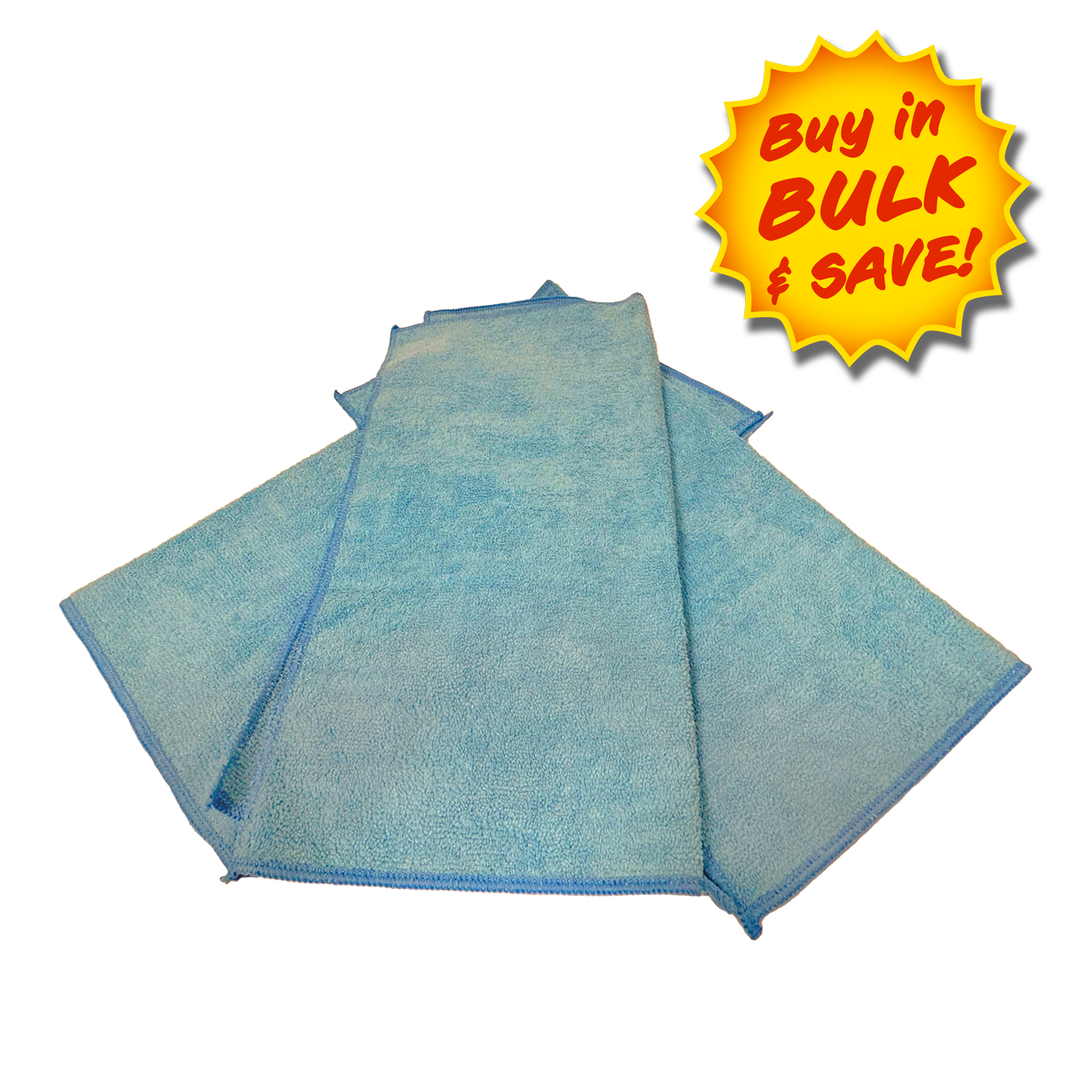 EXTRA Heavy Duty Blue microfiber cloth 400 gsm 16”x16”