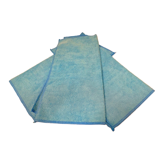 EXTRA Heavy Duty Blue microfiber cloth 400 gsm 16”x16”